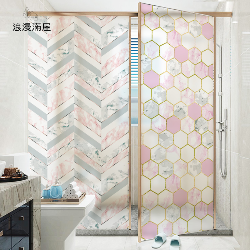 Windows and windows makeup room bathroom electrostatic glass balcony glass fixture transparent sunscreen paste