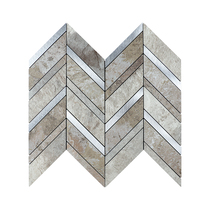 Fishbone arrow herringbone mosaic aluminum-plastic panel mixed with PVC wall stickers self-adhesive entrance hall living room kitchen background wall