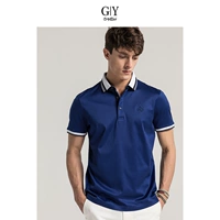 GYgoldlion Jinlilai GY quần áo ngắn tay POLO nam thanh niên ngực thêu tiêu chuẩn casual bông ve áo T-Shirt áo polo đẹp