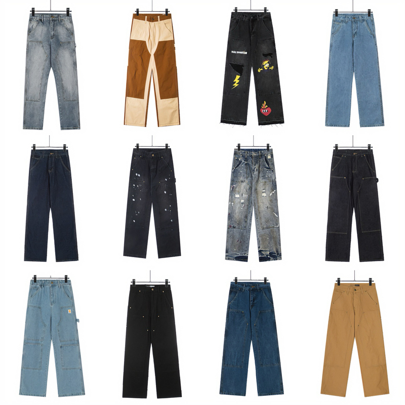 About Memory American Trendy Brand High Street Carhartt Double-Knee Lumberjack Workwear Men's Couple Loose Straight-Leg Pants