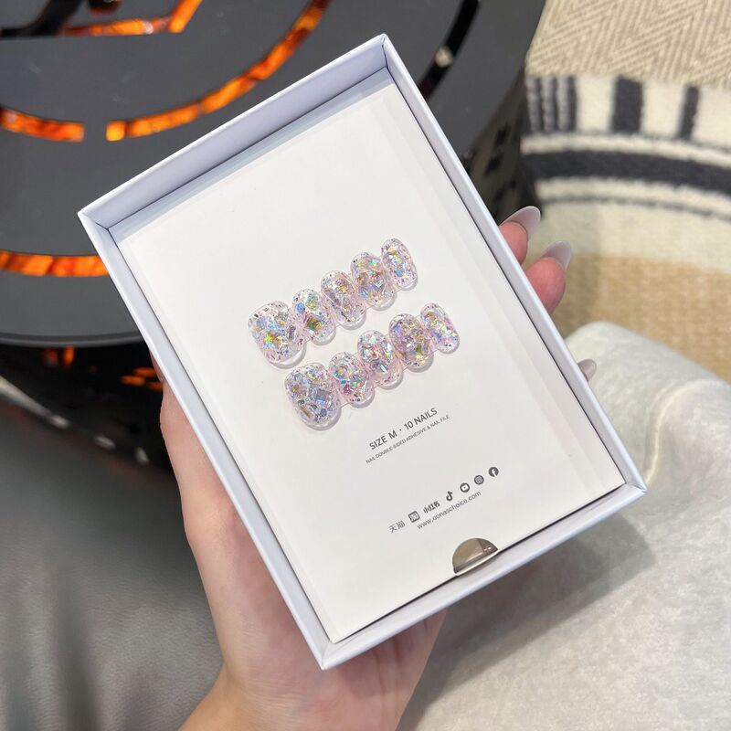 [Van Gogh's Kaleidoscope] Designer Wearable Nails Fashionable Shiny Short Nails Wearable Nail Stickers