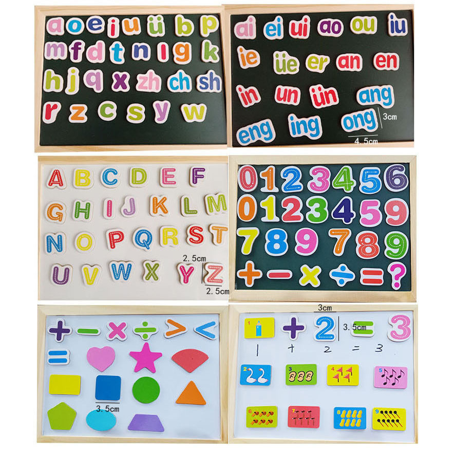 Magnetic Sticker Fridge Stick Toy Pinyin 0-9 Digital English case 26 letters Digital sticker whiteboard sticker Magnetic