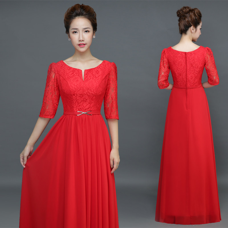 2025新款优雅晚装长裙礼服女宴会主持演出服显瘦显高,美到窒息!_礼服_淘宝服装网