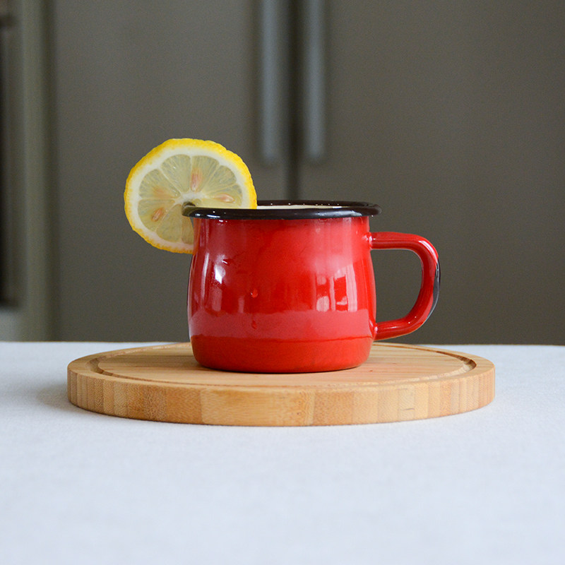 PAGOO Enamel Japanese Enamel Cup Couple Cup Milk Cup Mug Coffee Cup Children Water Cup Mouthwash Cup ins