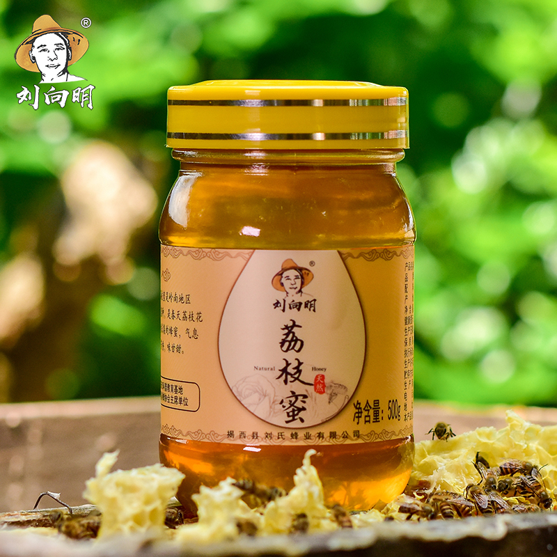 Liu's Bee Lychee Raw honey Natural wild honey New product Lychee honey farm-produced soil honey 500g
