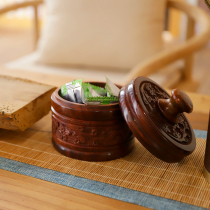 Indian handmade retro sour wood jewelry box ancient wood carving jewelry storage box home decoration ornaments