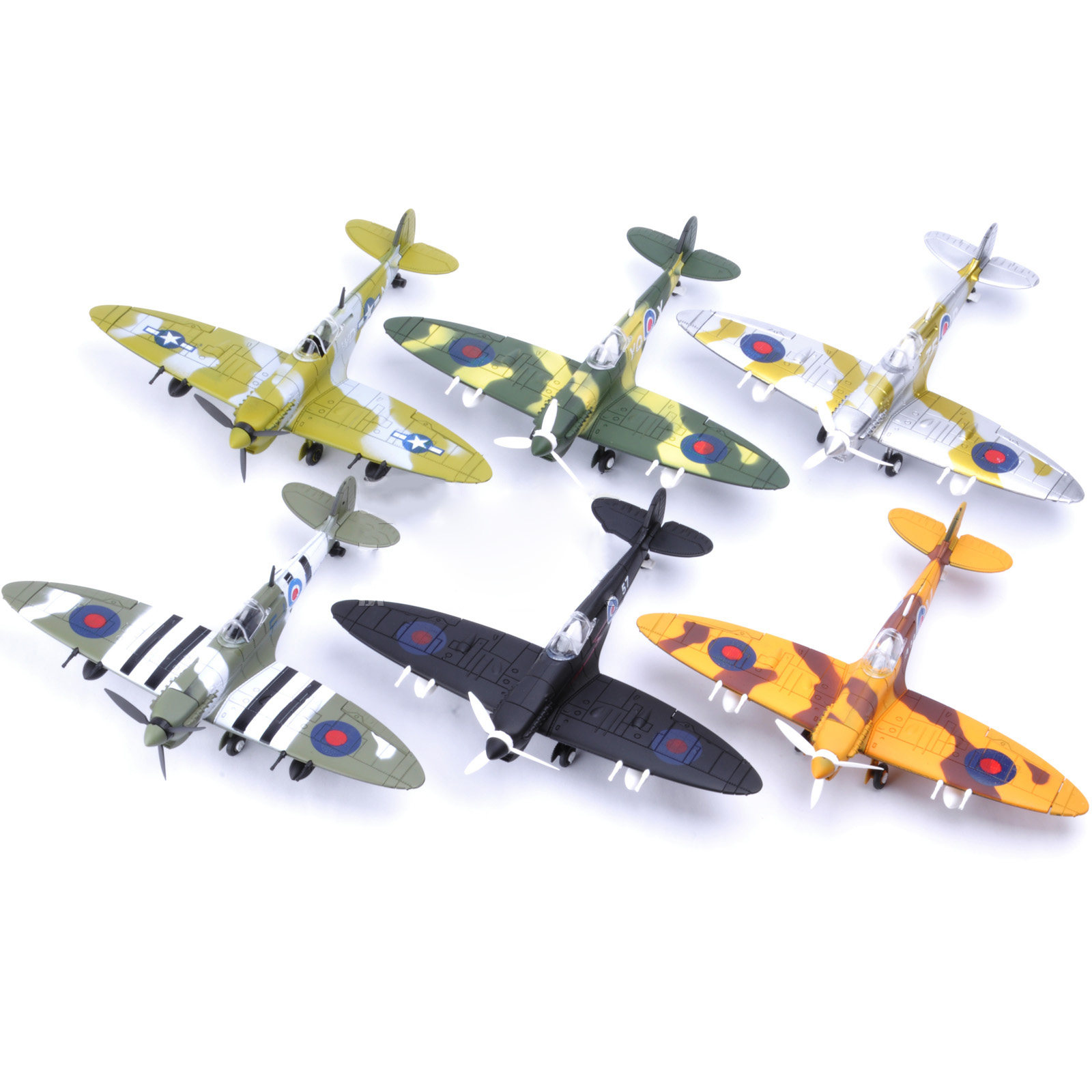 1:48 Jet Fire Fighter Jet Plastic Aircraft Assembly Model Puzzle Building Blocks Toy Military Pendulum Color Random