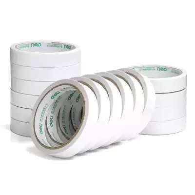 Deli 0 9 Tissue paper double-sided tape 1 2cm*10Y double-sided superglue paper 2 4CM double-sided adhesive adhesive supplies