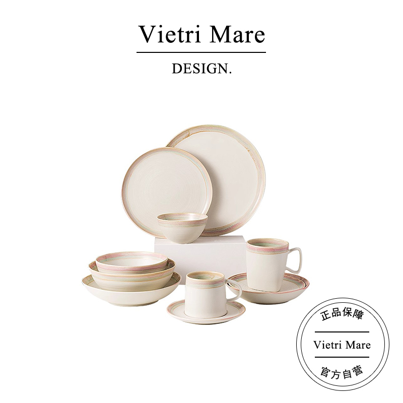 Vietri Mare Tableware Set Ceramic Creative Bowls and Plates Housewarming Gift Kiln-Fired Underglaze Color Bowls and Plates丨Meilin