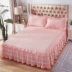 2019 mới mùa hè tấm lá giường ren bedspread váy sen ren một mảnh trượt Simmons nhóm tay áo bảo vệ - Váy Petti váy giường đẹp	 Váy Petti