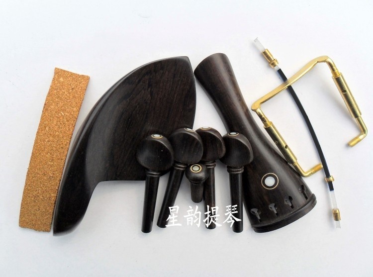 Violin inlaid shell ebony fittings full set of chord shaft spindle strings knobs cheek torah board pull string plate 81 2 3 4 4