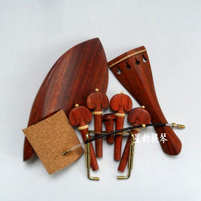 4 4 violin mahogany accessories string button cheek to pull string board and other full set of cheek tray screw tail rope cork pad