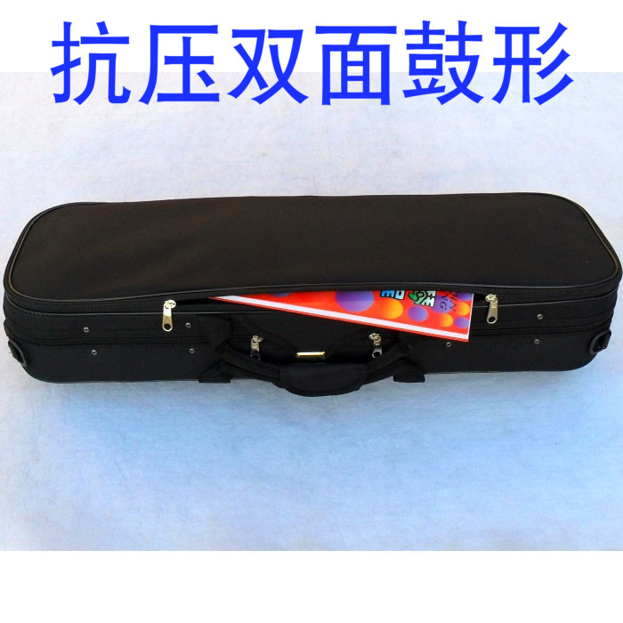 Lightweight black Oxford violin case bag humidity gauge lock shoulder strap high-end part 182344