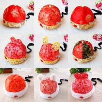 Festive Red Hat spring and autumn baby hat children boy baby Tang hat elder brother birthday birthday baby hat