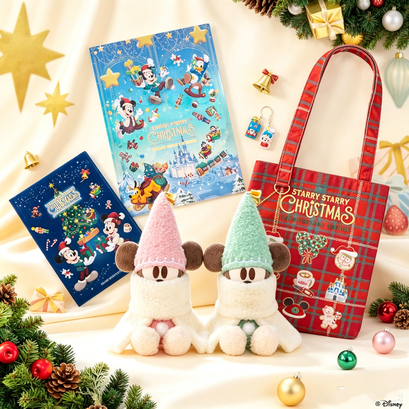 Dongdi Paradise 2026 Christmas Mickey Elf Mickey Pendant Doll Hat Sweater Tomika Headband Restaurant