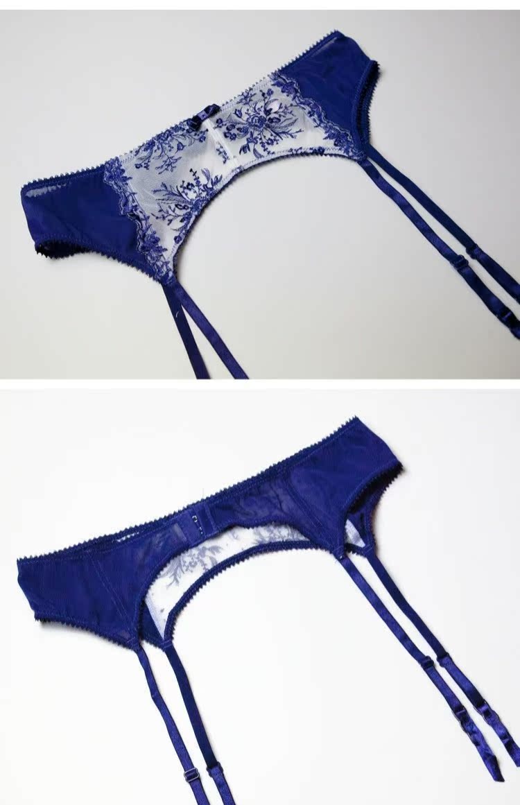 Châu Âu và Hoa Kỳ mới thêu garter cỡ lớn vớ chống trượt kim loại kẹp mỡ mm vớ eo mỏng gợi cảm dây nịt tất da nữ