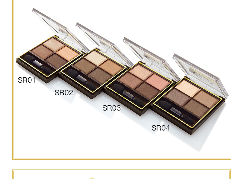 Sana excel earth bốn phấn mắt + phấn má lụa satin phổ biến - Bóng mắt phấn mắt nhũ
