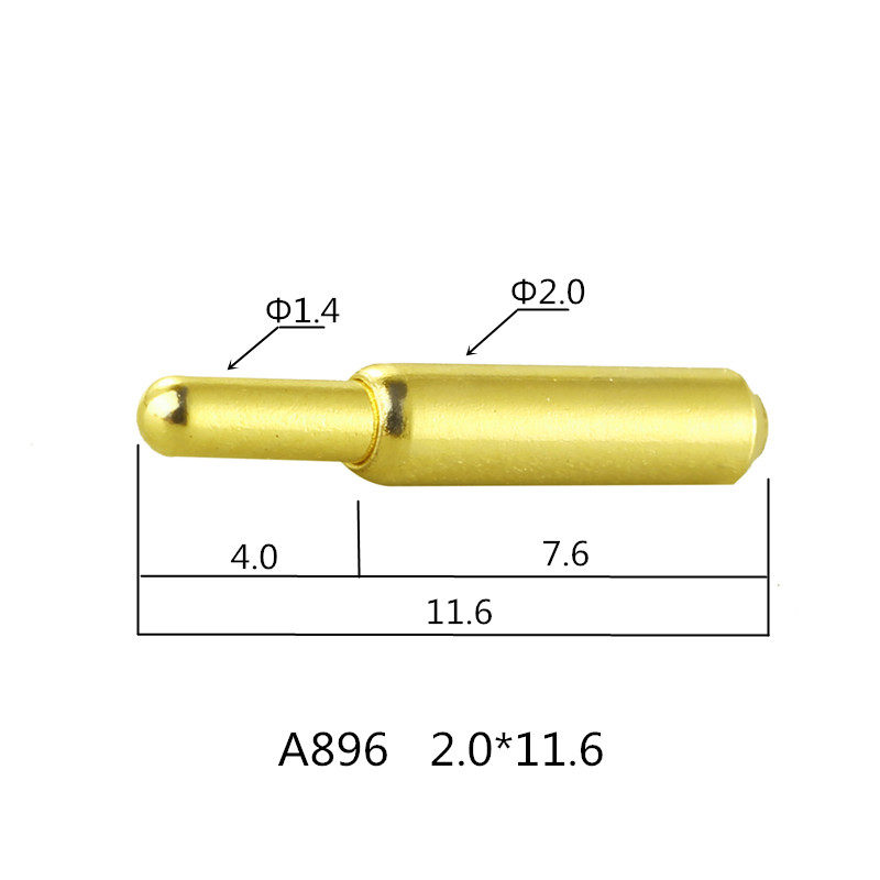 A896 spring thimble current needle pogopin conductive contact point spring probe small black clip telescopic elastic copper thimble