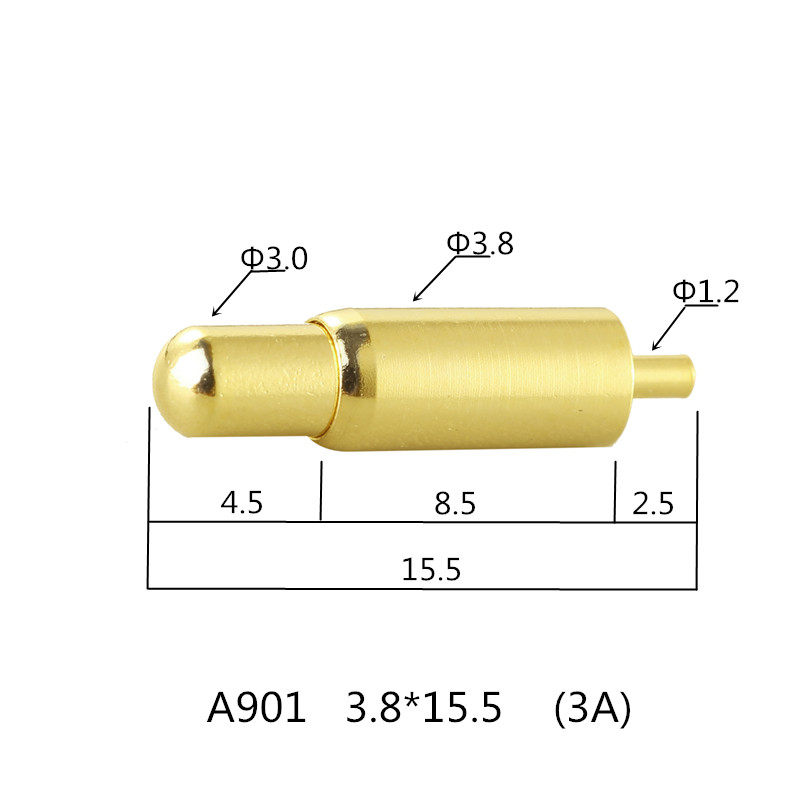 A901 Spring needle current needle pogopin conductive contact point spring probe small black clamp elastic copper roof needle