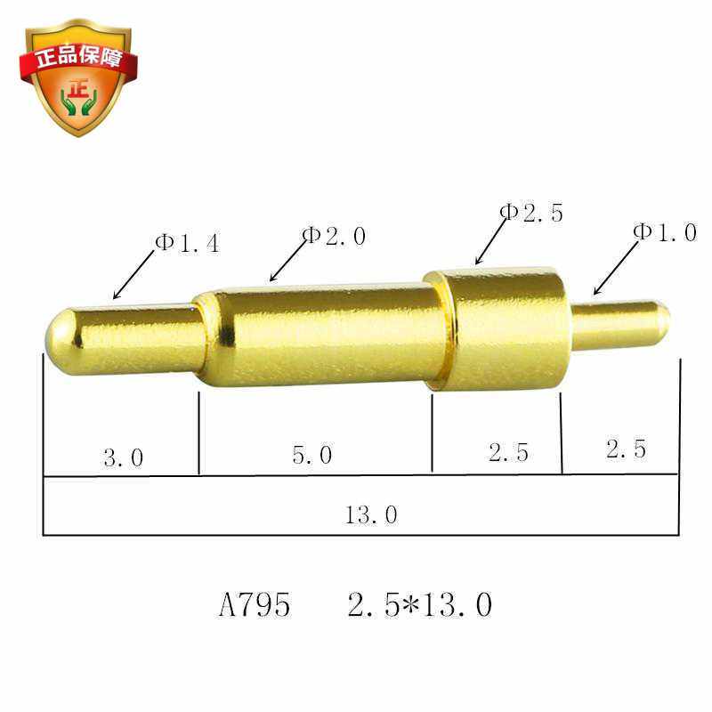 A795 spring thimble current needle pogopin conductive contact point spring probe small black clamp telescopic elastic copper thimble