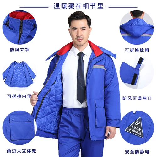 Зимний антистатический комбинезон, защищающий от холода пуховик, длина миди