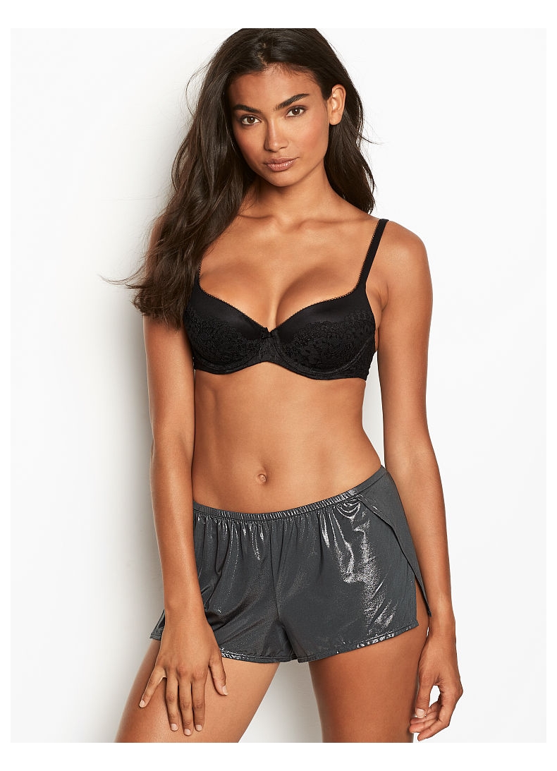 Victorias Secret Glossy Fine Flash Plus Kiểu vải mềm Quần pyjama ngắn 11138921 quần jean ống rộng nam