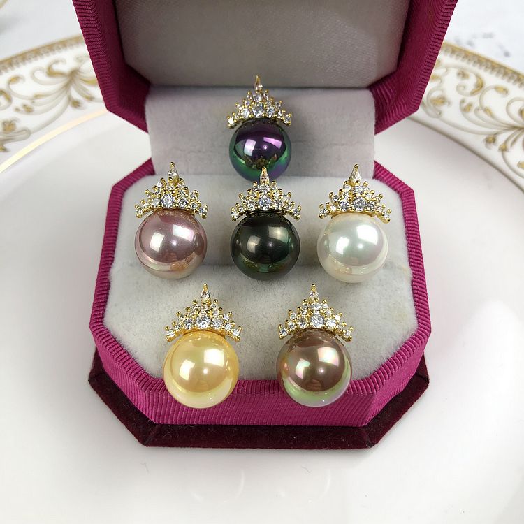 Snow Queen 925 Silver Shells Pearl Pendant Earshot Natural Mother Bay Imitation Pearl Earrings Necklace Fashion White Purple
