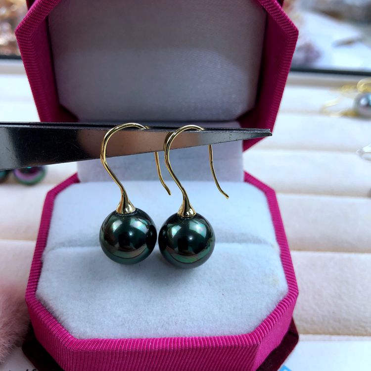 S925 silver natural sea jellyfish bead earrings new female large bead earrings ear hook earrings are not pearls