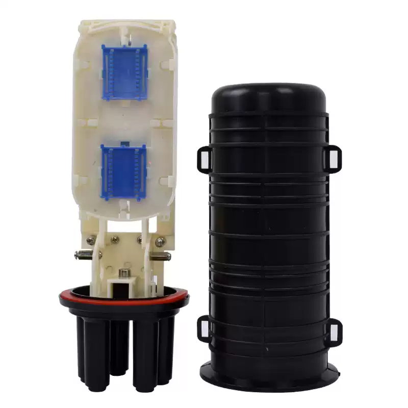 帽式光缆接头盒热缩12/24芯一进2四出光纤熔接包48芯接续盒束带状