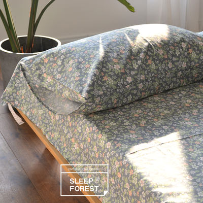 Pure cotton pillowcase, single piece, all-cotton pillowcase, Japanese envelope-style single pillow core case, 48*74, retro sleep style