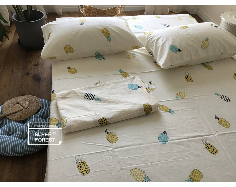 Quilt cover mảnh duy nhất cotton mùa xuân và mùa hè thực vật phim hoạt hình bông quilt cover sinh viên duy nhất chăn đơn 1.5 đôi 2.0