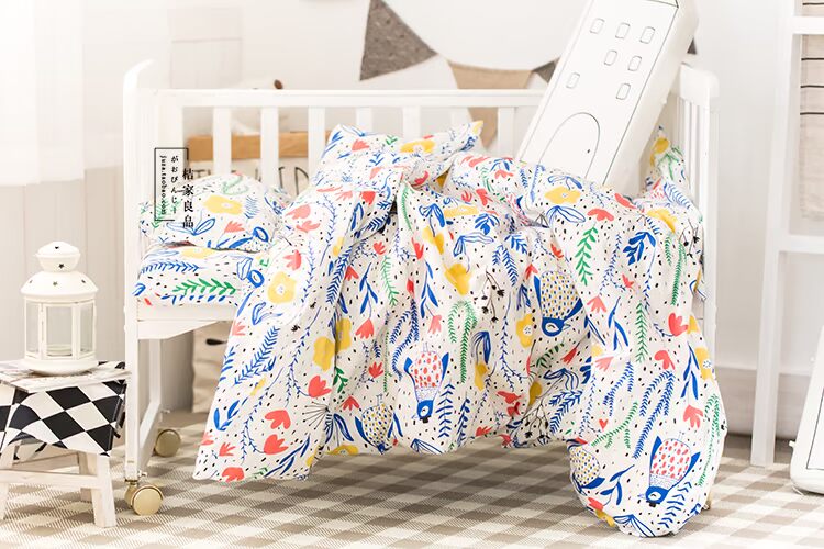 Tuỳ chỉnh bé vườn ươm chăn bông ba mảnh giường trẻ em áp dụng tờ doanh nghiệp giường một mảnh duy nhất của đại lý phi huỳnh quang - Bộ đồ giường trẻ em 	bộ chăn ga gối đệm cho bé gái