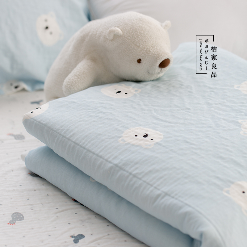 Có thể tùy chỉnh cotton hai lớp sợi mùa hè chăn đơn mảnh bốn mảnh mùa hè mỏng mùa hè mát mẻ đơn đôi 1,5 * 2 m chăn ga cao cấp
