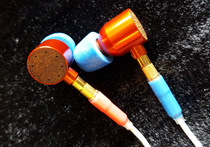 Gold titanium oBravo erib-5a (aluminum alloy) flat moving coil coaxial unit in-ear headphones