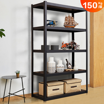  Shelf shelf Household storage rack Black shelf Bookshelf flower rack Exhibition display rack Office rack Balcony