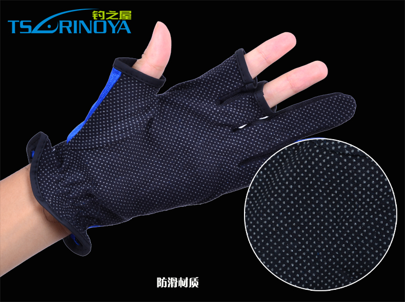 Câu cá cửa đầu sương ba ngón tay tiếp xúc năm ngón tay mùa hè mùa đông non-slip câu cá găng tay kem chống nắng thoáng khí wetsuit chất liệu găng tay trượt tuyết