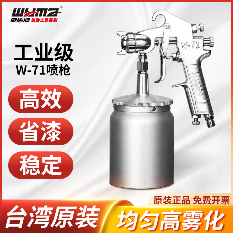 WMW W71 - 77 paint gun furniture high pressure spray coating tools car high atomization upper and lower pneumatic pot