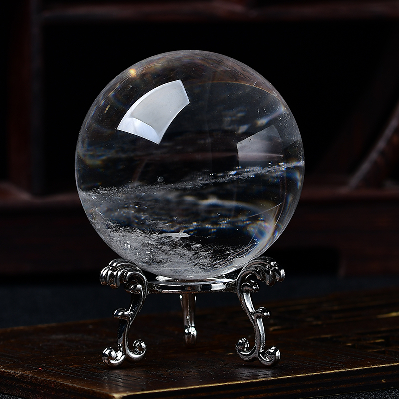 High-Transparency, Authentic Natural White Crystal Ball Ornament, Hand-Polished, Feng Shui Gift, Housewarming, Healing, Desktop Display High-Transparency, Authentic Natural White Crystal Ball Ornament, Hand-Polished, Feng Shui Gift, Housewarming, Healing, Desktop Display