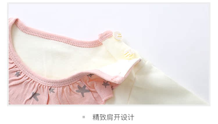 Đồ lót cô gái đậu rồng mùa xuân và mùa thu cotton bộ 1-4 cho bé mùa thu và mùa đông dịch vụ tại nhà bé gái quần áo cotton mùa thu đồ bộ bé gái