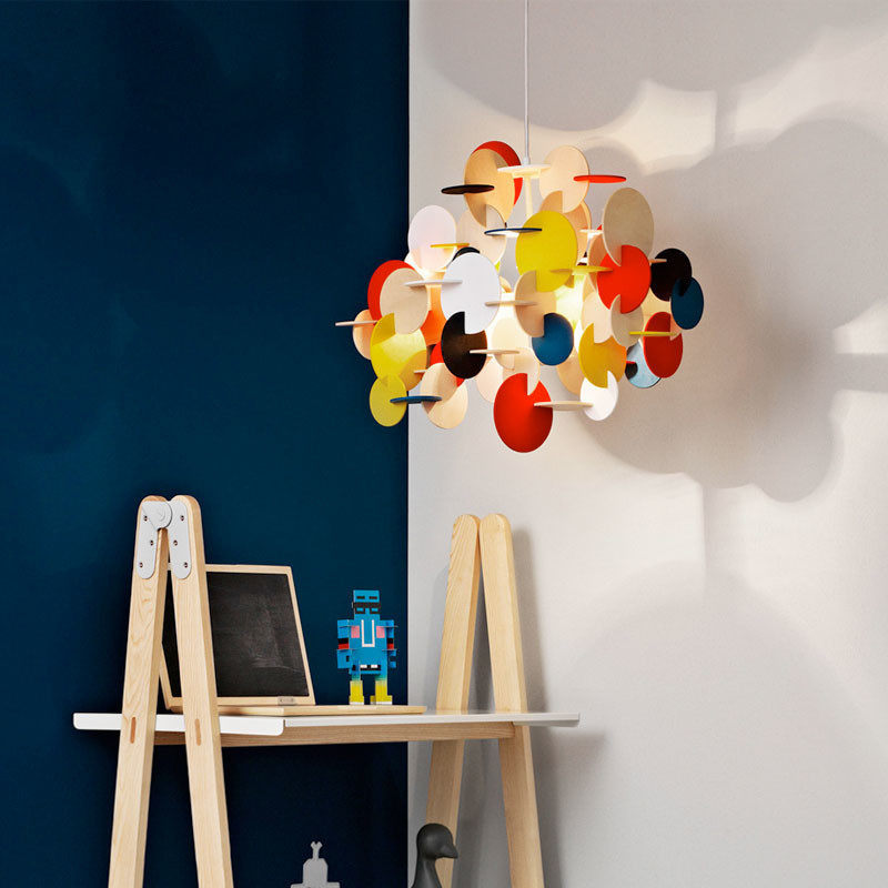 Nordic Bedrooms Cartoon Children's Room Chandelia Modern Creative Personality Kindergarten Color Decorated Building Blocks Chandelia