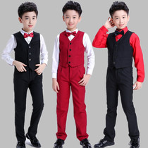 Childrens waistcoat Three sets of boys suits suit small host costumes 4 Fall 5 Playboy gown 8 Inron 9 years old