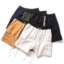 High Street trendy goods drawstring gunnery pants mens summer leisure FO loose multi-bag trendy tooling shorts T3088