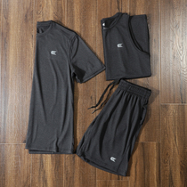 Sports feast must be matched into summer mens sports training basketball short-sleeved shorts set T2892