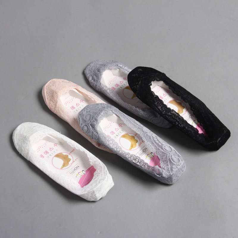 T1202 sisters bring a few pairs of Korean singles, good quality women's lace boat socks and socks