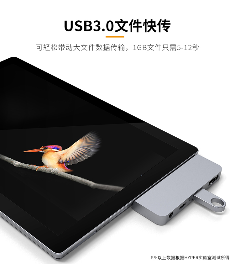 Phụ kiện HyperDrive Surface Go Docking Station Microsoft Tablet Converter PD Sạc HDMI - USB Aaccessories quạt để bàn mini