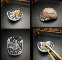 Ji 7 Song Dynasty Jizhou kiln ancient porcelain specimen Partridge kiln tea calf grinding drilling can be used as incense tea shelved