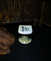 Bao Lao Ming Yongle Xuande blue and white ancient porcelain piece Fu Zi Fu Zi Fu Zi old porcelain cover coaster