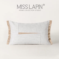 Lanpint Original design modern Nordic wind sample room sofa leaning pillow New Chinese grey waist pillow light and luxurious