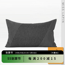 Lanpint Home-like Soft Fitted Bedroom Bedside Back Cushion Close to pillow Modern Chinese Shallow Grey Central Nail Pearl Waist Pillow