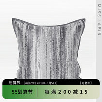 Lanpint Home Original Prototype Board Room Sofa Hug Pillow Close To Pillow Modern New Chinese Grey Jacquard Gradient Square Pillow